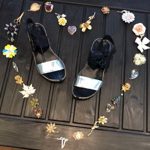 Silver Laced Sandals